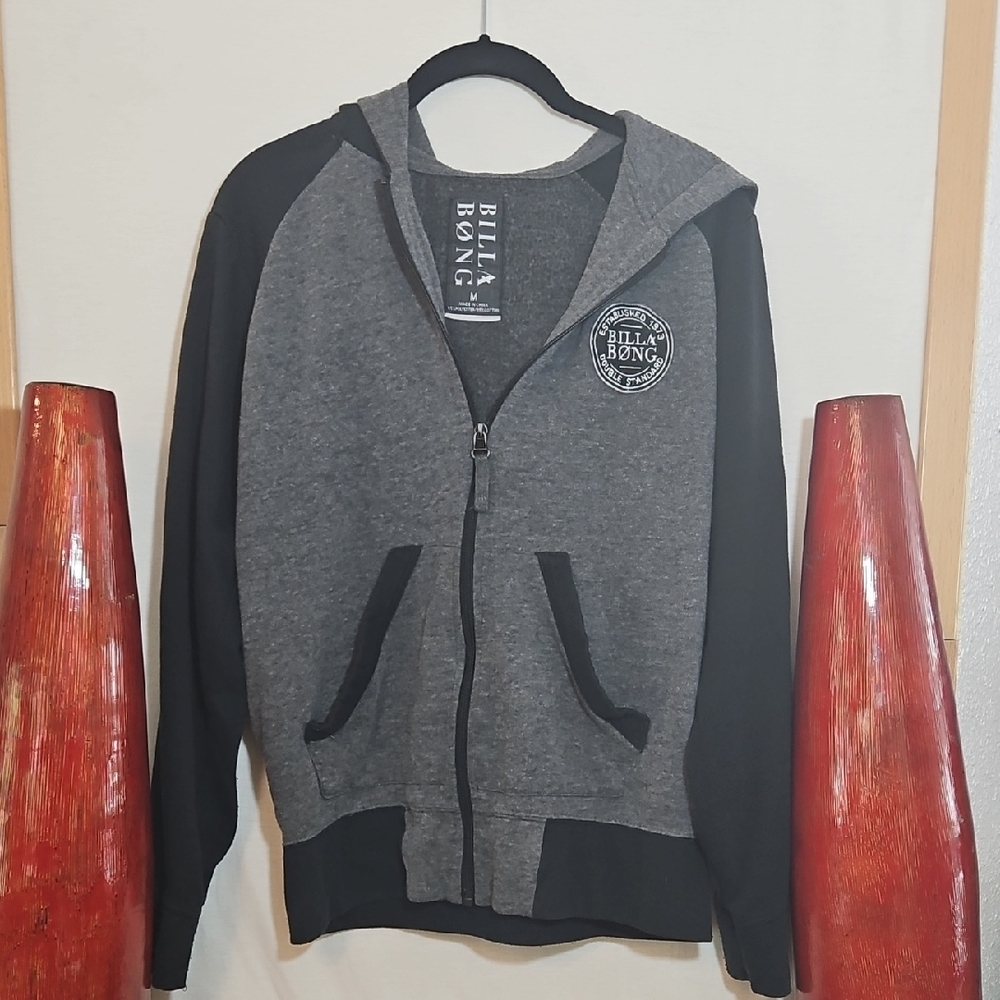 Billabong Charcoal and Black Zip-Up Hoodie - Picture 1 of 11